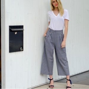 NWOT TIBI GINGHAM BIANCA CROPPED PANTS